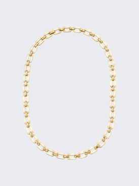 Geo Flat Link Necklace 18k Solid Yellow Gold
