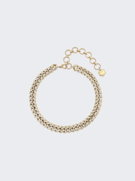 Full Baguette Essential Link Necklace 18k Yellow Gold