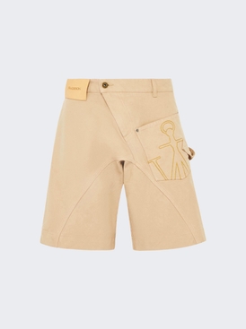 Twisted Workwear Shorts Flax