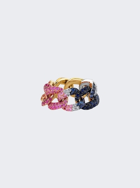 Rainbow Essential Link Ring 18k Multi Gold