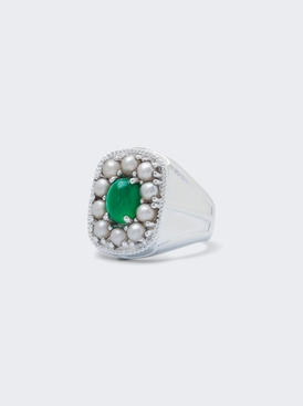 The Royal Signet Ring White Gold And Green