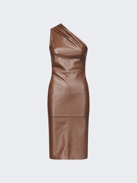 Melrose Dress Chocolate Nappa Leather