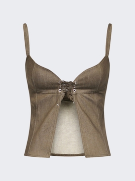 Easy Cleavage Top Brown