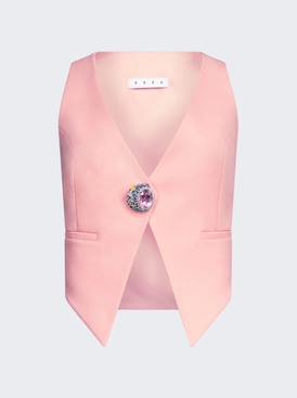 Crystal Gemstone Cluster Gilet Pastel Pink