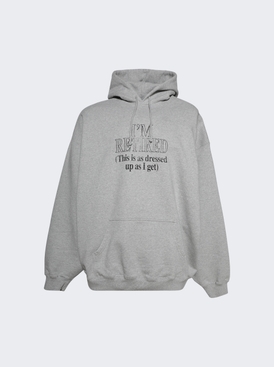 I'm Retired Oversized Hoodie Grey Melange