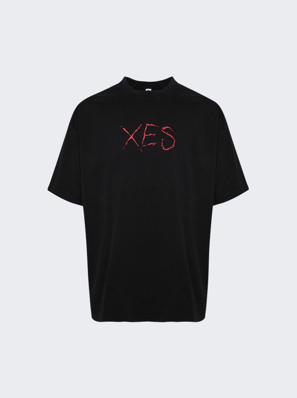 Shop Vetements Xes Logo Tee In Black