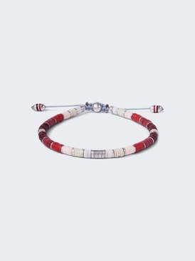 Silver Rizon Bracelet in Wine Pattern Beads