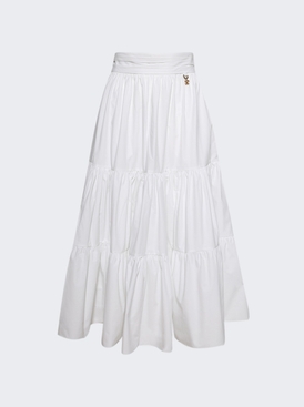 Skirt With Monogram Mirror Snake Charm White