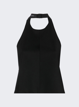 Backless Halter Top Black