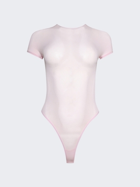 Sheer Cap Sleeve Bodysuit Blush