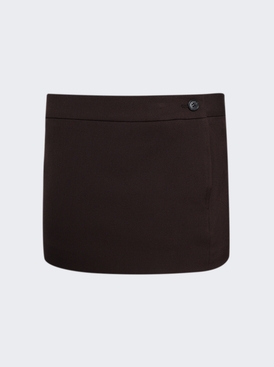 Micro Mini Skirt Dark Brown