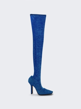Velvet High Boomerang Sock Boots