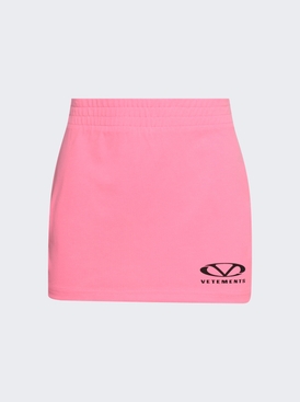 Oval Logo Mini Skirt Hot Pink