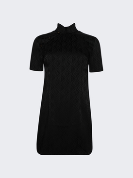 Jacquard Mini Dress Black