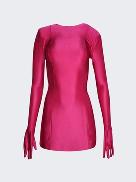 Diva Mini Styling Dress With Gloves Hot Pink