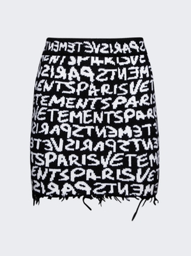 Graffiti Monogram Mini Skirt Black And White