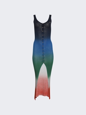 Gradient Long Rib Dress Multicolor