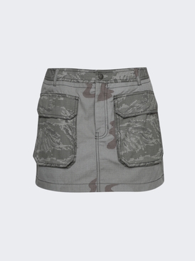 Regenerated Mini Skirt Grey