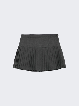 Regenerated Tailoring Pleated Skirt Grey