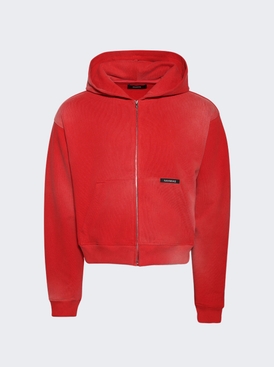 Sunfade Boxy Zip Up Hoodie Sundace Cherry