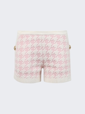 Houndstooth Light Tweed Shorts