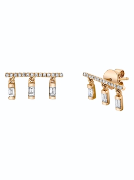 Diamond Chime Stud Earrings