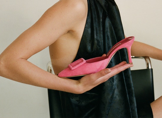 Shop shoes pink masyale mule lilium 823